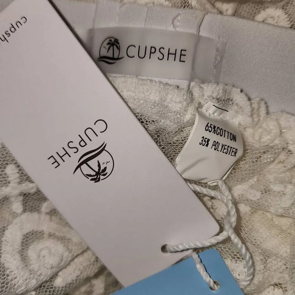 NWT Cupshe‎ Womens White Embroidered Swim Cover Up Skirt XS Small - Picture 4 of 4